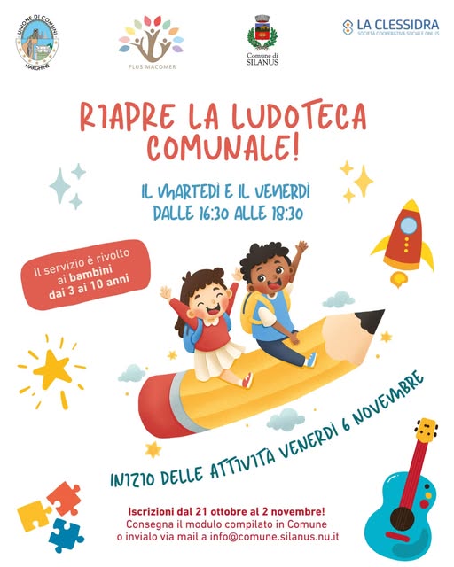 Plakat von Riapre la Ludoteca Comunale