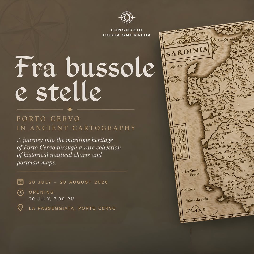 Locandina di Fra Bussole e Stelle. Porto Cervo nell'antica cartografia