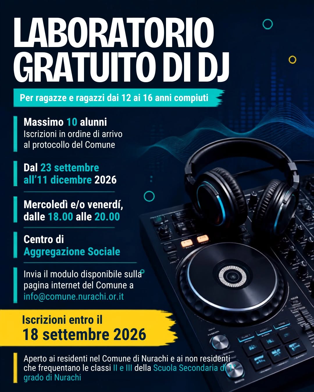 Plakat von LABORATORIO GRATUITO DI DJ